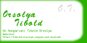 orsolya tibold business card